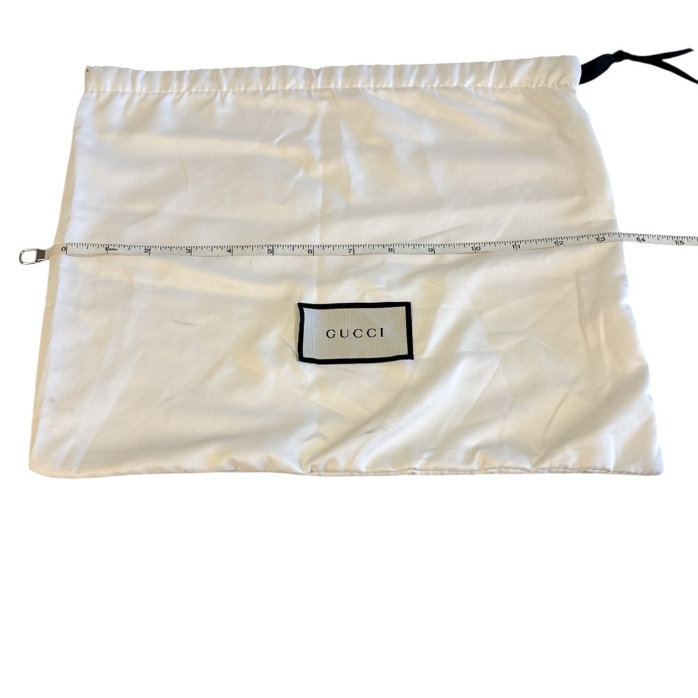 GUCCI DUST BAG BLACK DRAWSTRING DOUBLE LINED APPROXIMATELY 14x10.5”